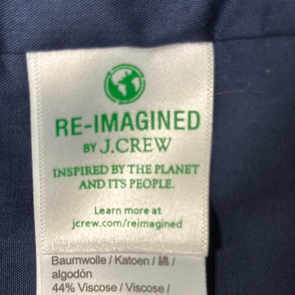 J. Crew Factory Blue & White Quilted Floral Jacket Size 4